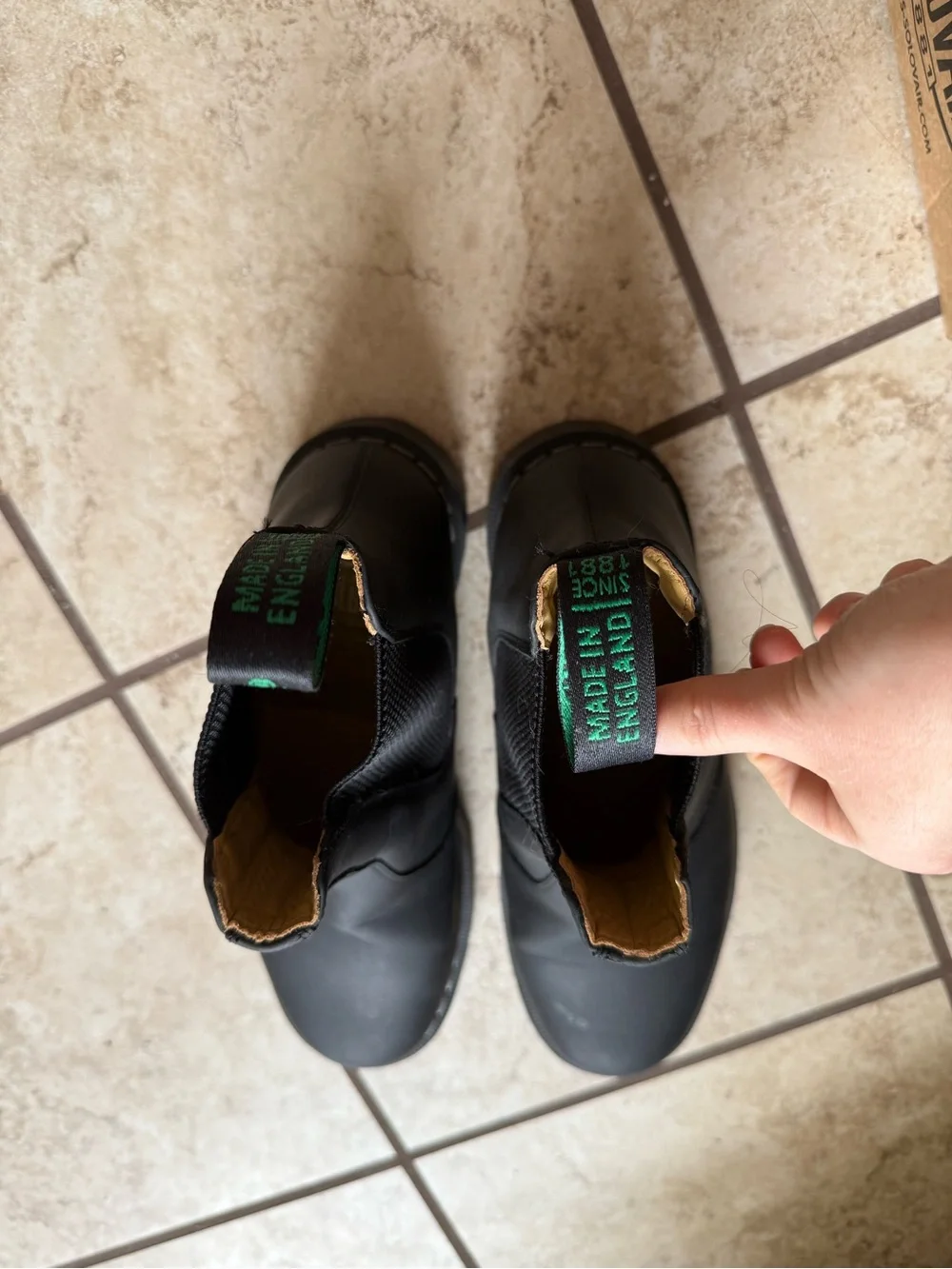 Men's Black Slip-On Chelsea Work Boots